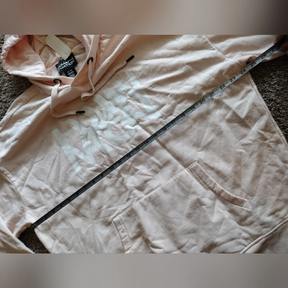 Human Nation Light Pink Pullover Hoodie NWT - Picture 8 of 8